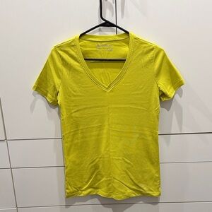 Eddie Bauer Bright Yellow V-Neck Tee brand new